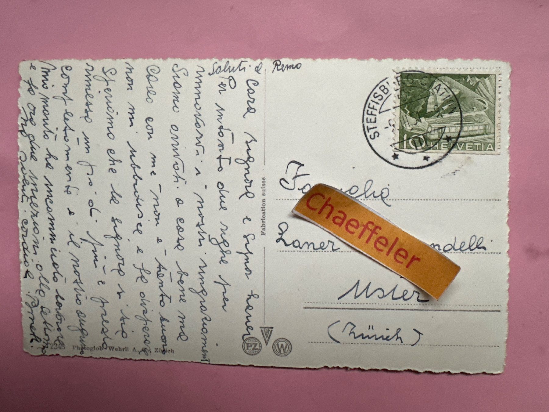 Cartes postales: 1954 Thun – D'occasion à Zürich par Chaeffeler 1