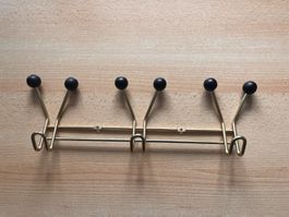 Design Wandgarderobe Roségold / Schwarz Kugel-Garderobe