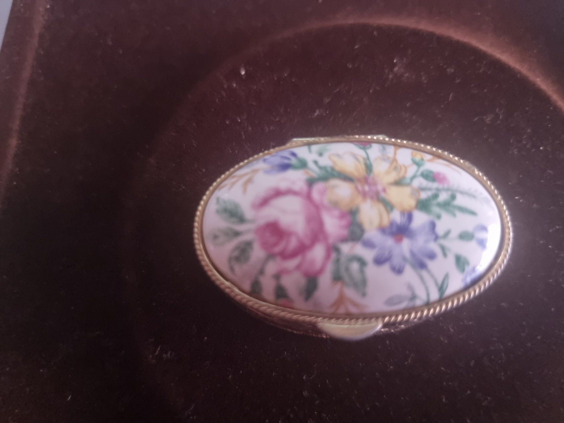 Ciondoli: Hübsches Schmuckdösli, Vintage Design mit Blumenmuster – Usato da Schaffhausen venduto da Kellerrassel 1