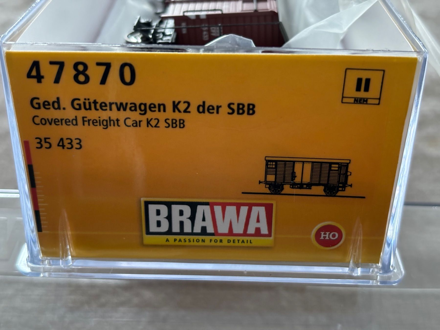 Brawa Modellini di ferrovie: Brawa 47870 Guterwagen K2 Braun SBB – Nuovo e nell'imballaggio originale da Hauterive NE venduto da eriamch 1