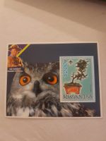 Carte postale philatélique Rwanda Hibou Baden Powell rare!