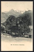 AK Beatenberg, Kirche mit Bergen, 1910