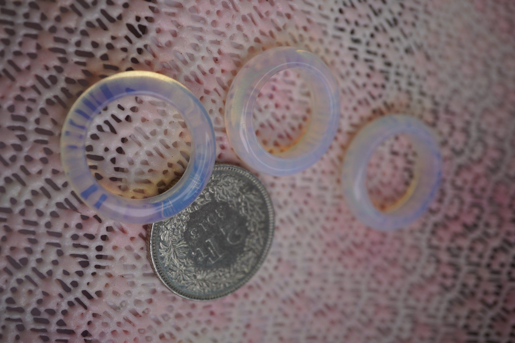 Anelli: *Opalit*      Glas Ringe  Gebot   Pro Stück – Nuovo e nell'imballaggio originale da Eschenbach venduto da Fengg 5