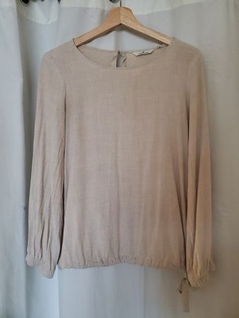TOM TAILOR lässige Bluse beige/natur – Gr. 34 (XS), auch S