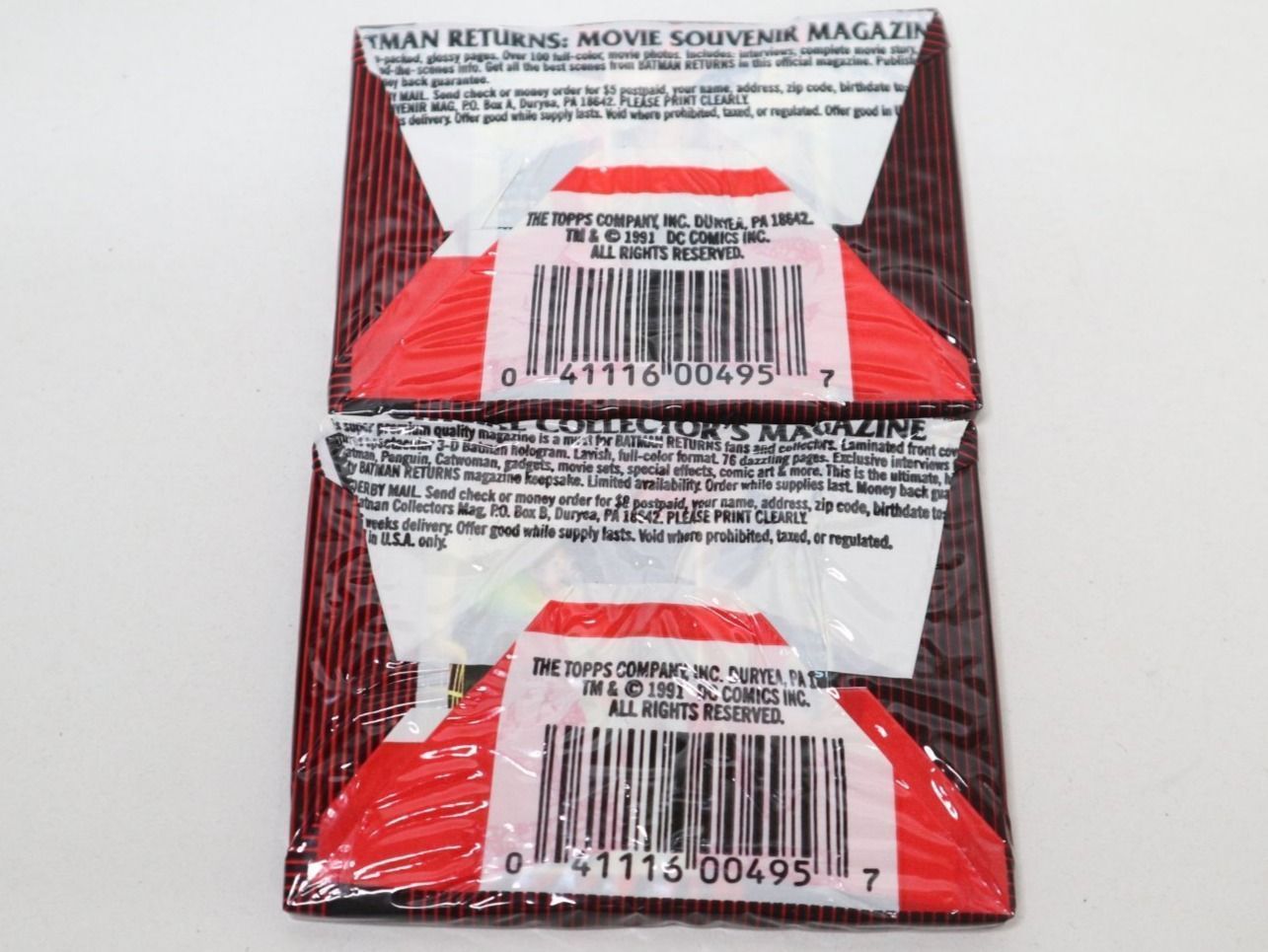 Carte collezionabili: 2x  Booster Pack 1991 Batman Returns Premium  Trading Cards – Nuovo e nell'imballaggio originale da Eschenbach SG venduto da Astalavista 1
