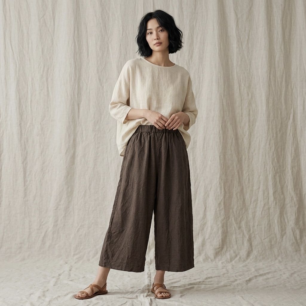 Hosen: PAS DE CALAIS wide-leg cropped trousers – Neu (gemäss Beschreibung) aus Emmen von Colette-Juliette