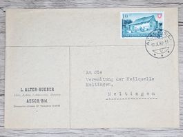 CL02 Enveloppe + Timbre Suisse 1949