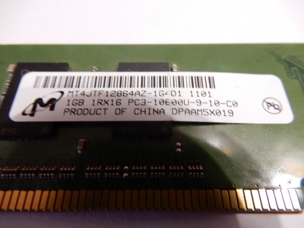 Mémoires / RAM: DDR3 Memory 10600U  1 Giga – D'occasion à Worben par MaKo3252 1