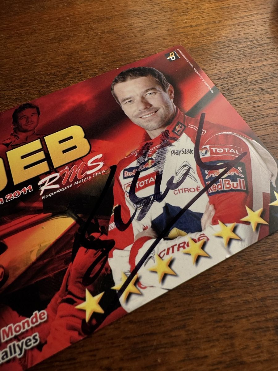 Autografi: Sébastien Loeb - Carte Autographe Originale – Usato da Vésenaz venduto da Angela.C3 1