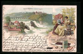 Litho Schaffhausen, Rheinfall, Cacao Suc