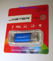 USB 3.0 und  3.1 Memory Stick 32 GB Blau Metalisé Due NEU