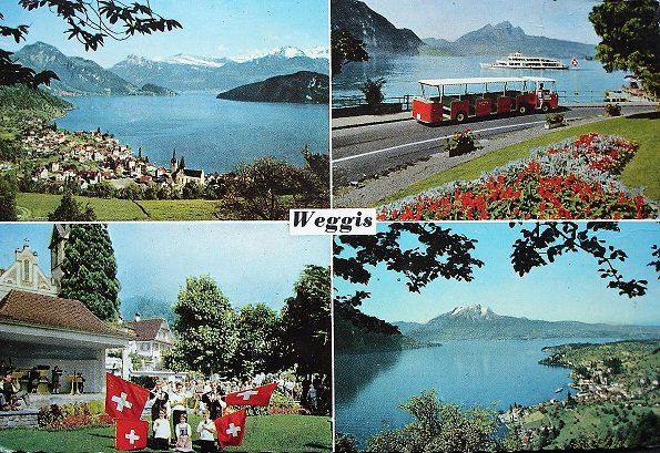 Ansichtskarten: WEGGIS Trachtengruppe - Bus – Gebraucht aus Jona von philajona