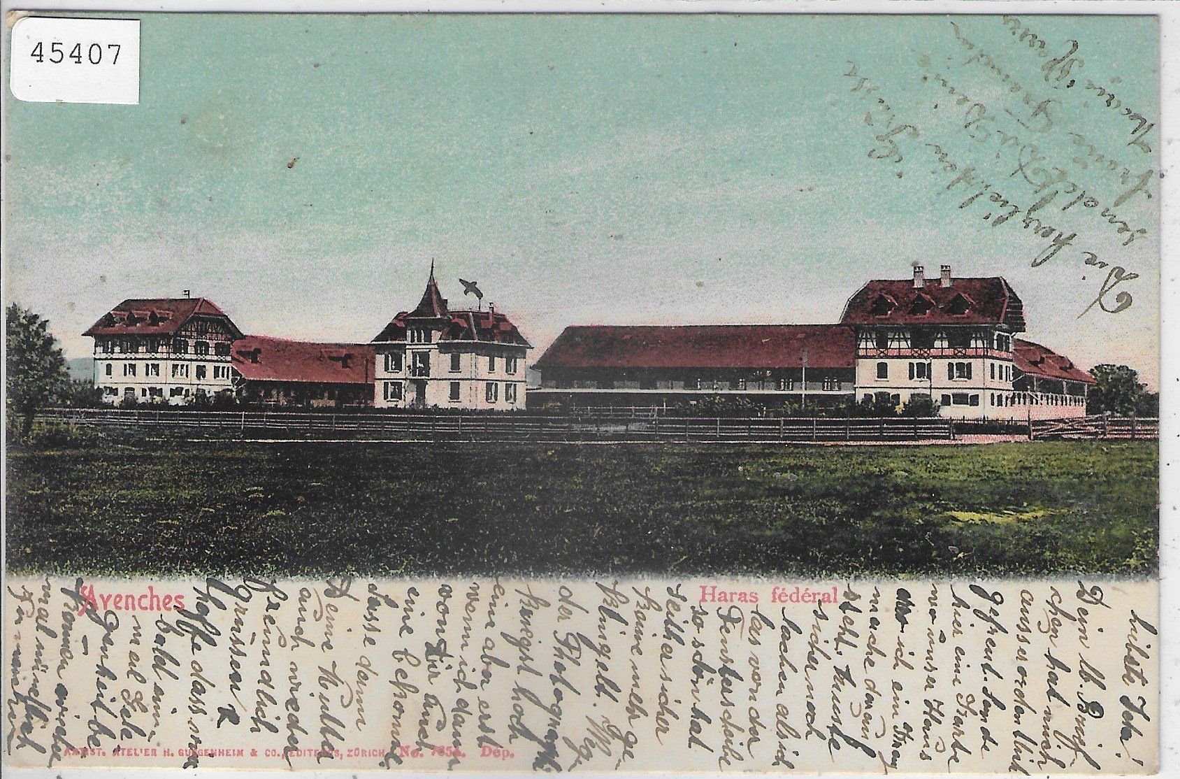 Ansichtskarten: Avenches - Haras federal Gestüt – Gebraucht aus Ettingen von Kartenplanet