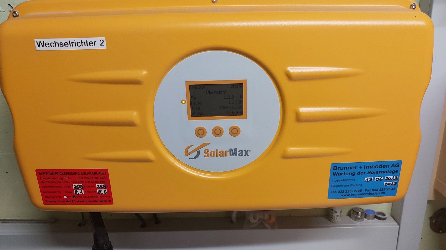 Inverter: SolarMax Wechselrichter 2000S – Usato da Brenzikofen venduto da brenzi_88