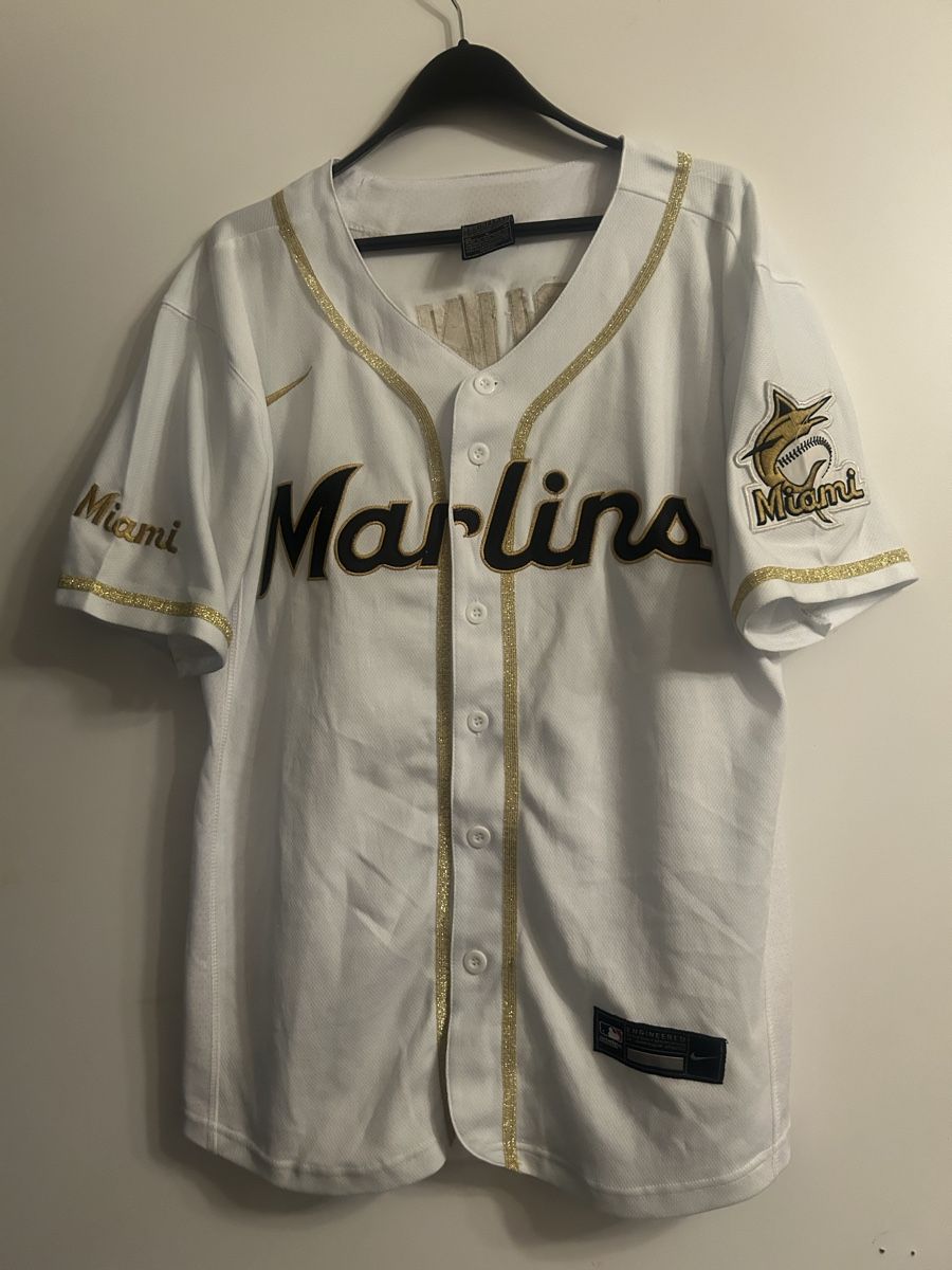 Nike Canottiere & Pantaloni: Orginal Miami Marlins Gold Jersey – Nuovo (secondo la descrizione) da Effretikon venduto da PrimeTimeB