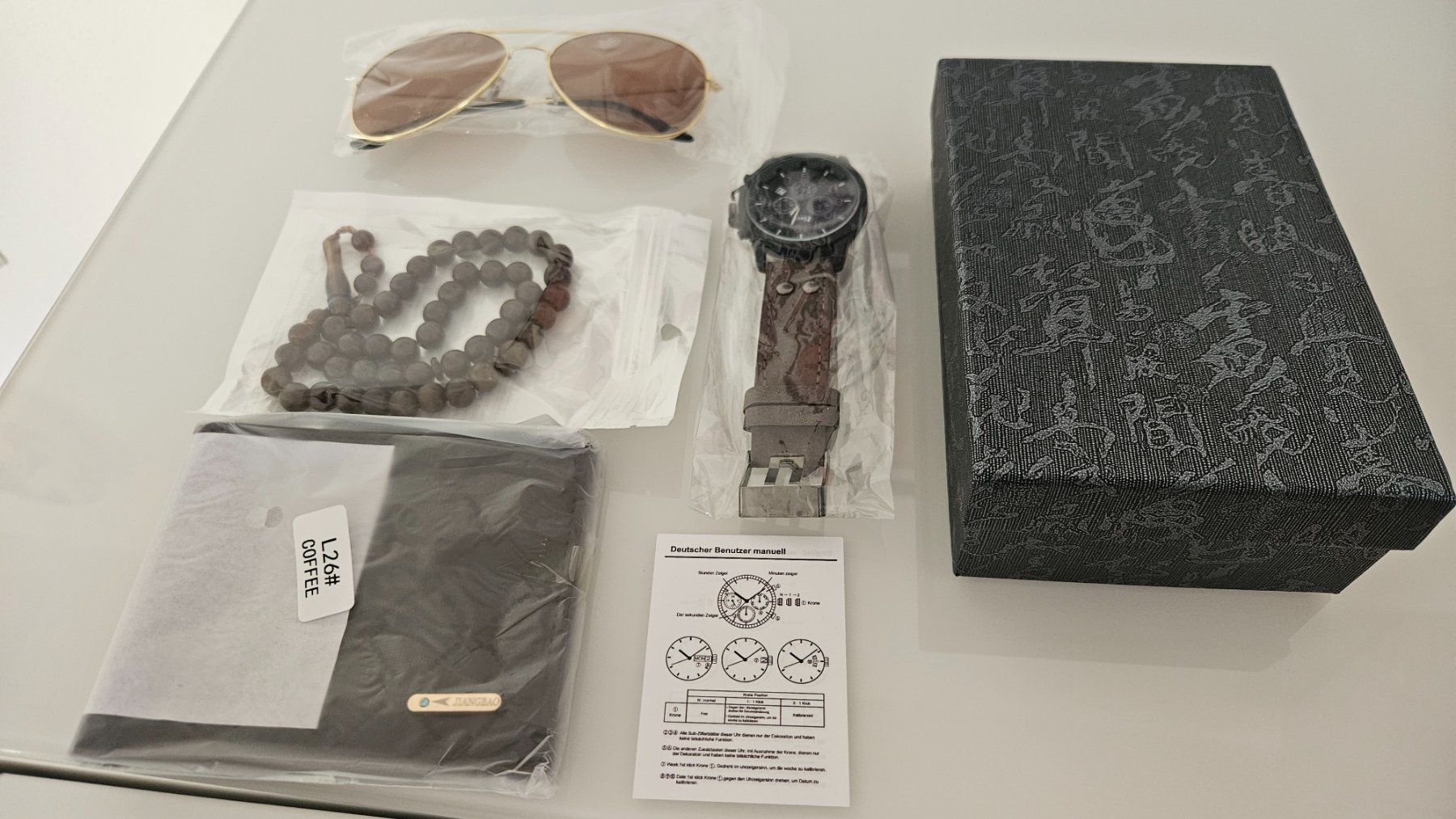 Orologi: Set uomo 4 pezzi marroni (nuovo) – Nuovo e nell'imballaggio originale da Melano venduto da H-Sara