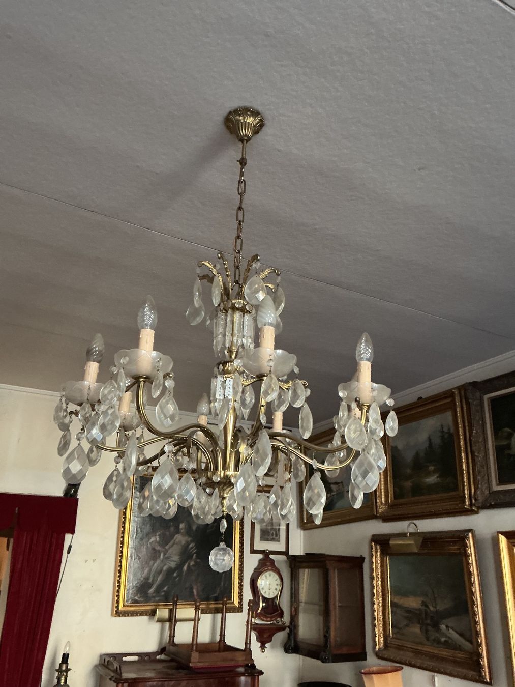 Lampadari & plafoniere: Grosser Leuchter mit schönem Behang – Usato da Bern venduto da vielerart 6
