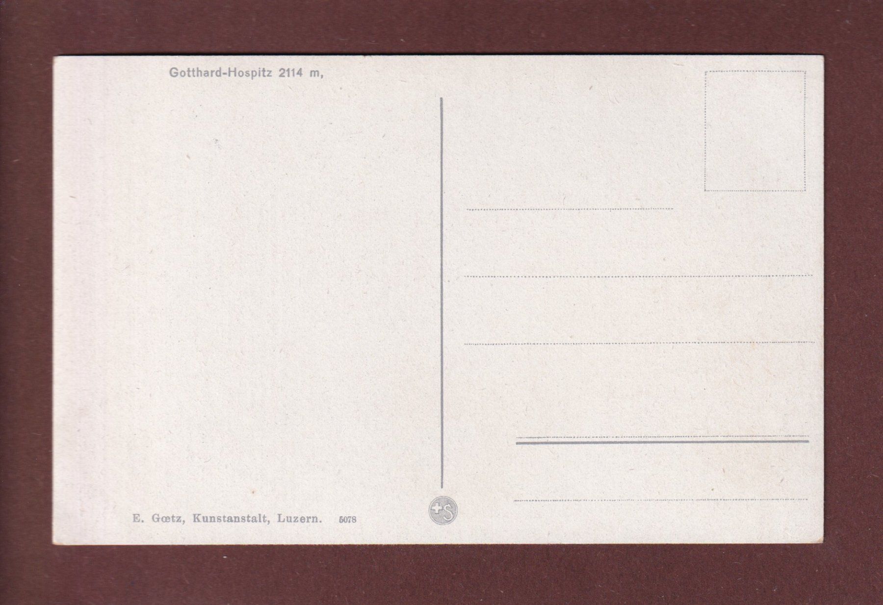 Cartoline postali: GOTTHARD-HOSPIZ – Usato da Pully venduto da nicecards 1