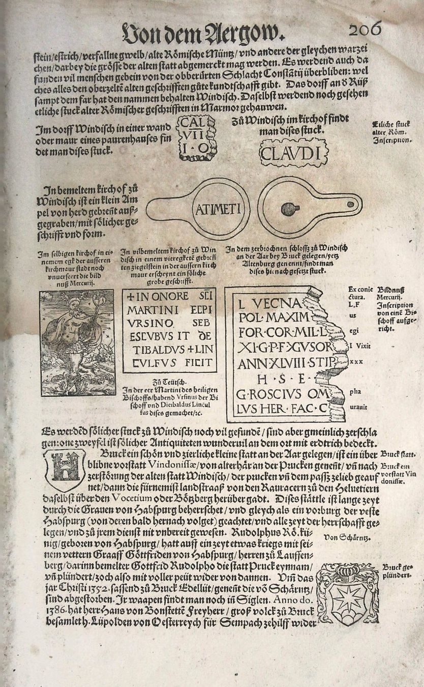 Incisioni: Brugg Holzschnitt von Stumpf 1548 – Usato da Rafz venduto da Helvet32 2