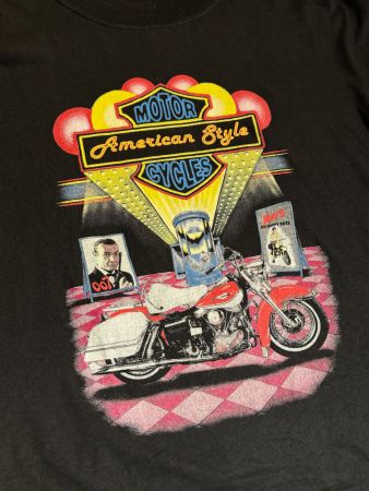 VINTAGE 90s AMERICAN STYLE MOTORCYCLES "MOVIE THEATER" Sz:XL
