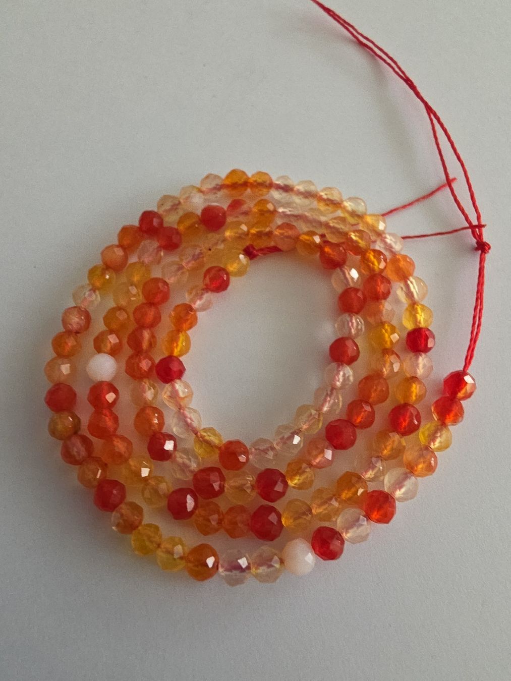 Minerali & Pietre curative: Sardonyx orange 3mm. Strang – Nuovo e nell'imballaggio originale da Menziken venduto da Mirager 2