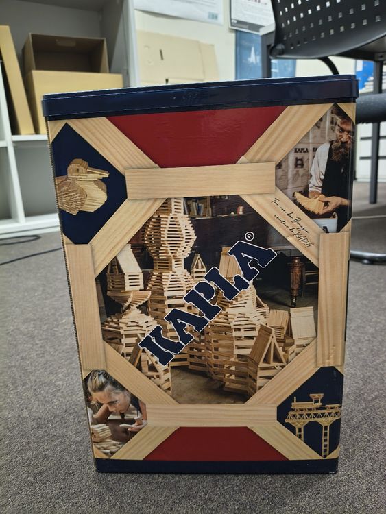 KAPLA construction set, circa 200 wooden planks in box, used (Gebraucht ...