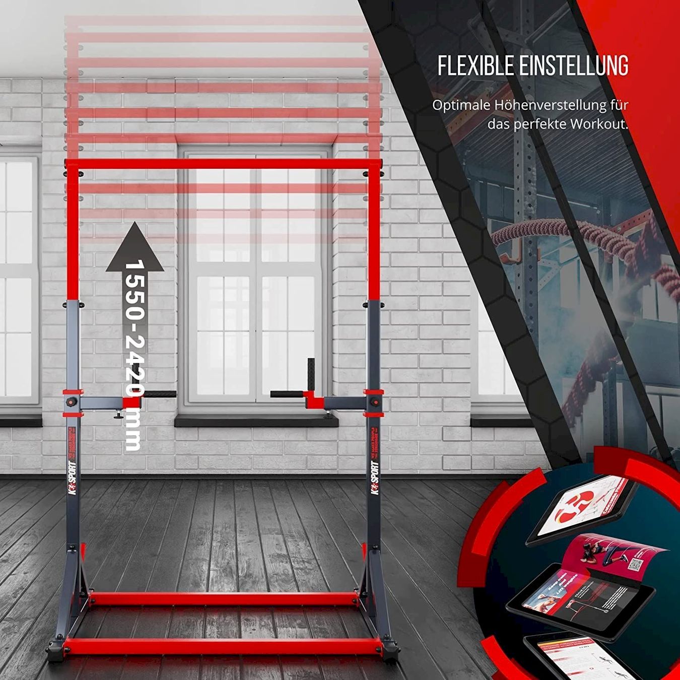 Hometrainer: Stationäre Klimmzugstange + Dip Station – Neu und originalverpackt aus Bottighofen von zaap 2