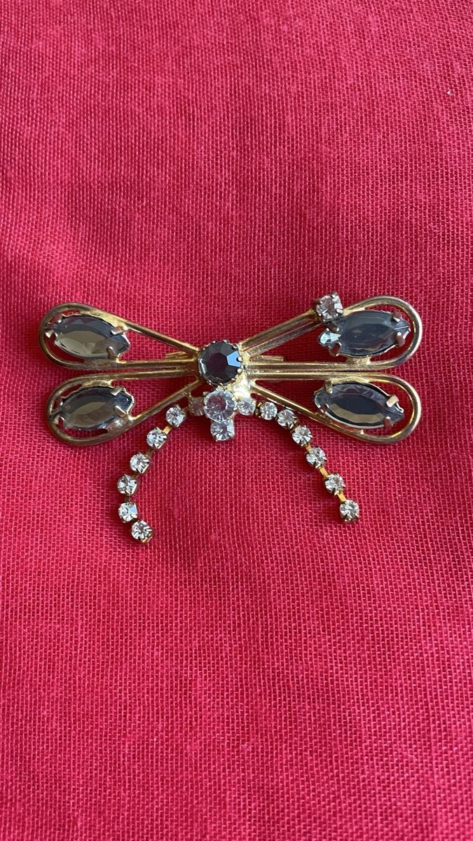 Spille & Fermagli: Vintage Libelle Brosche mit Strasssteinen – Usato da Schaffhausen venduto da sun_k7nm