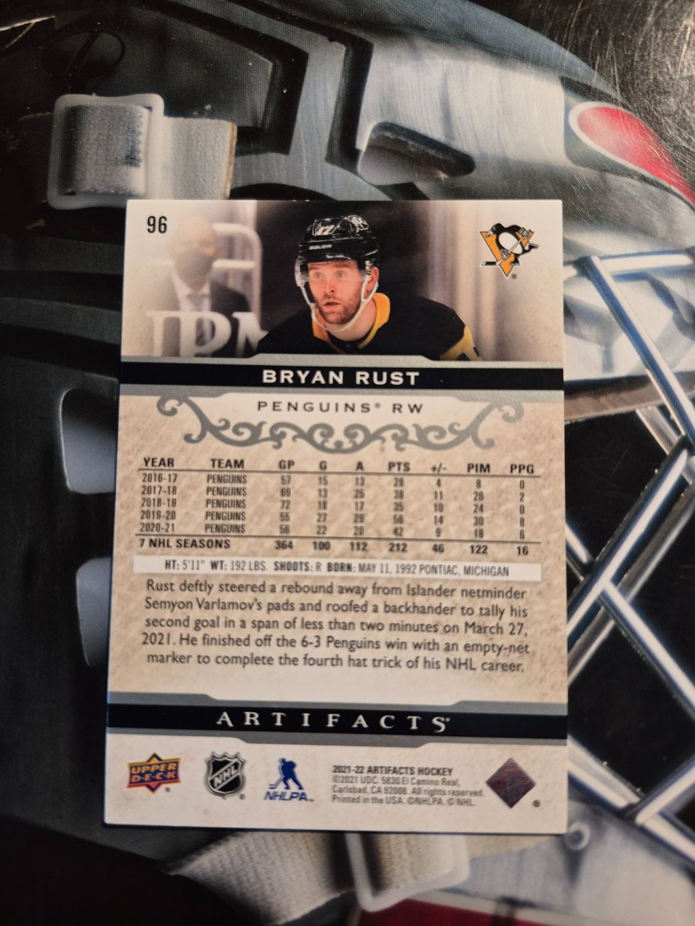 NHL Carte collezionabili: NHL Bryan Rust Pittsburgh Penguins – Usato da Treiten venduto da Sauber73 1
