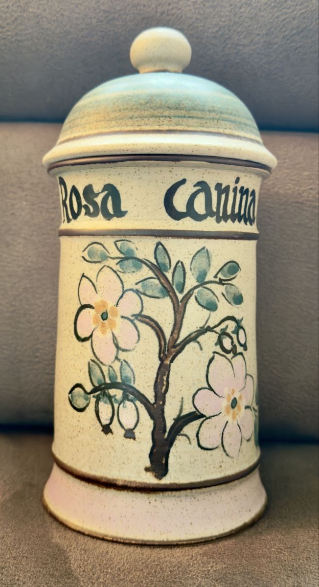Pentole: Apothekerdose /Topf Keramik "Rosa Canina" – Usato da Widnau venduto da kustercarmen 7