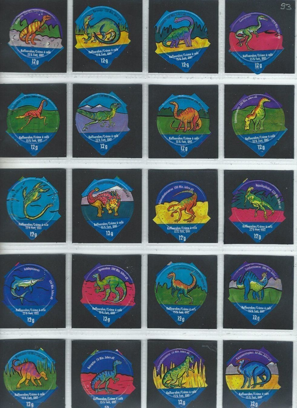 Coperchi dei cremini per caffè: KRD. Dinosaurier III 1993 / 83 D – Usato da Hochdorf venduto da KRdeckeli