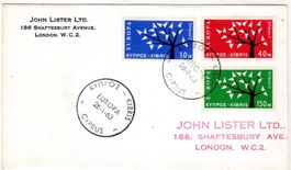 Zypern 1963 EU-Cept Satz Nr. 215/17 FDC