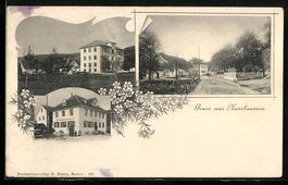 Nussbaumen /AG, Gasthof und Strassenpart