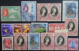 Malaysische Staaten British Lot mit alten Werten VIII