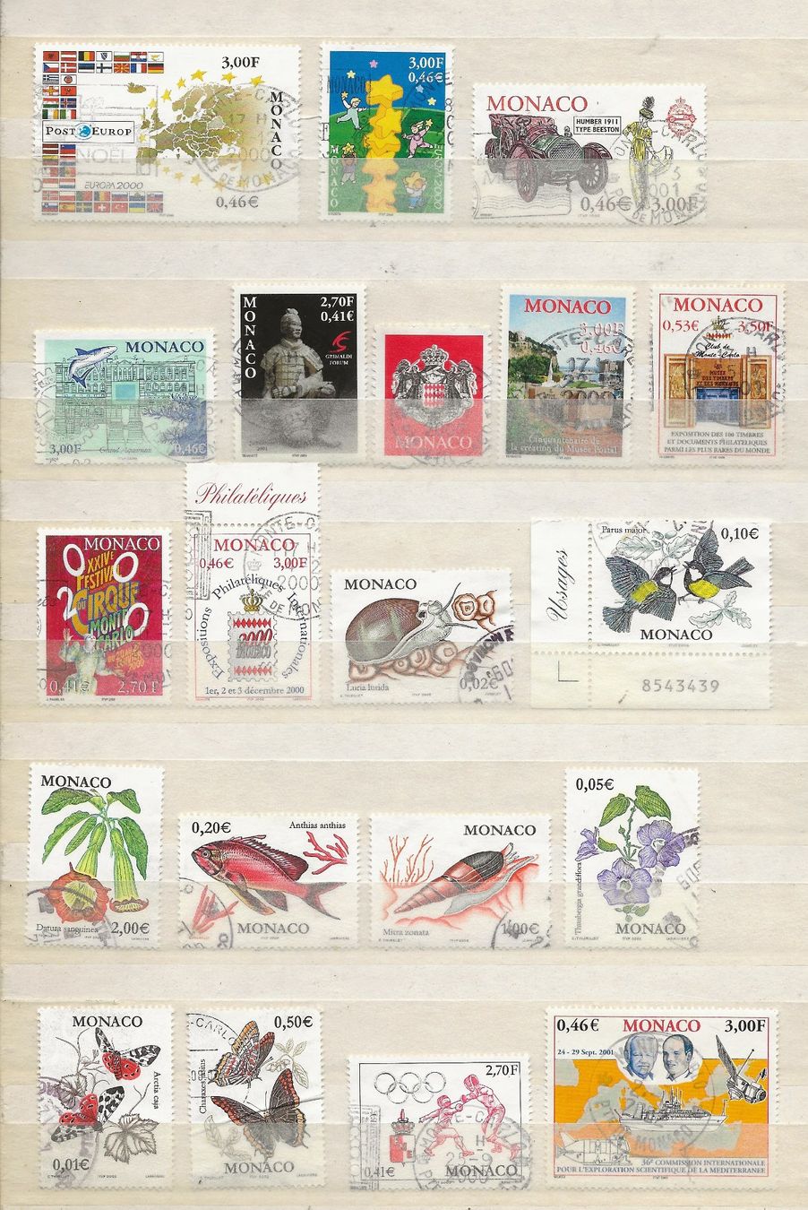 Tutti i francobolli: Monaco Lot 2000.... – Usato da Sion venduto da PierreP01 1