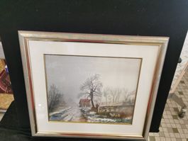 AQUARELLE PAYSAGE SIGNÉ ET DATÉ 92