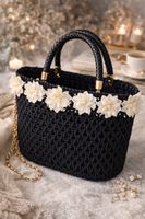 Tasche gehäkelt Damen  mit Kette neu