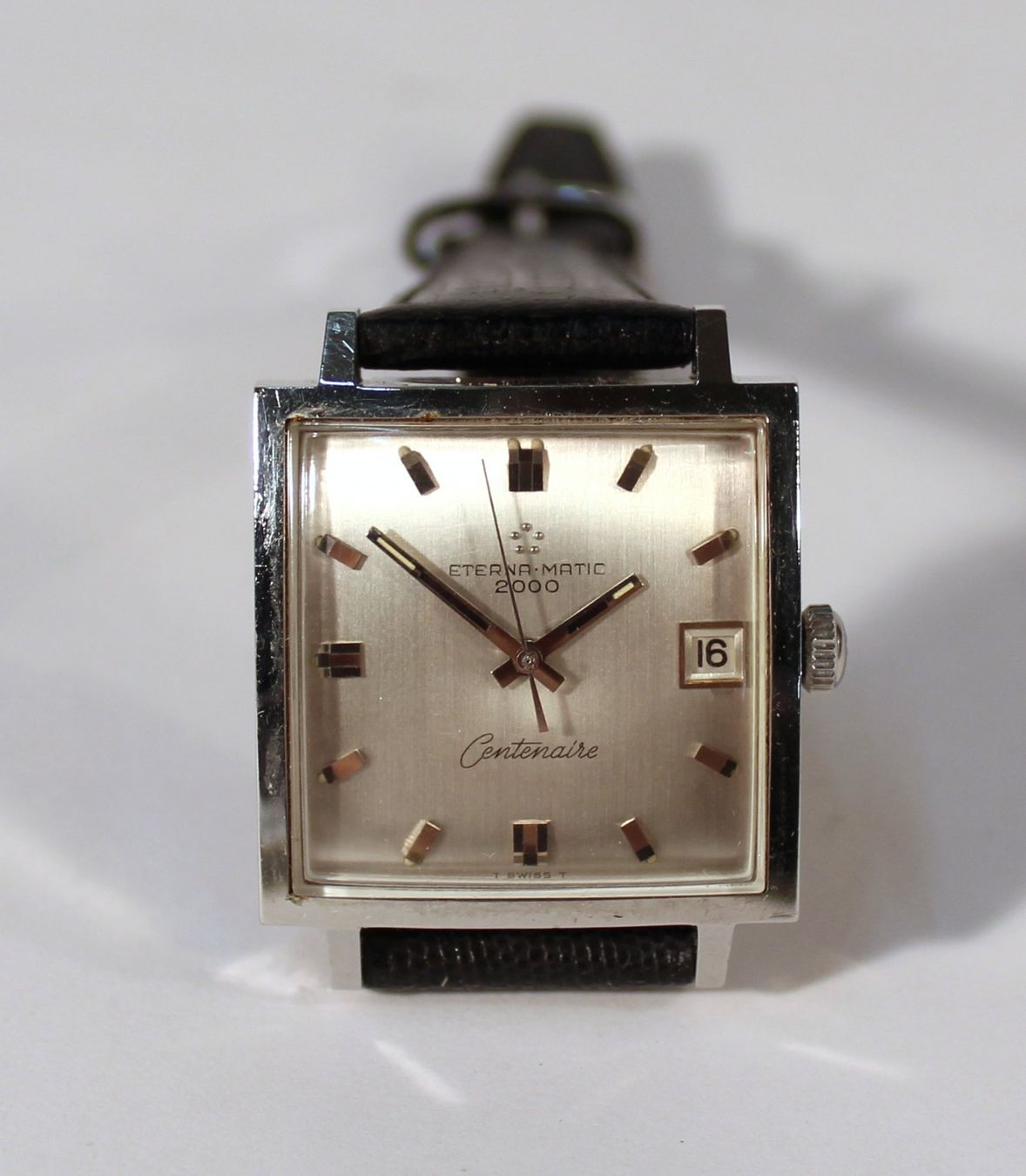 Eterna Uhren: Vintage Eterna Matic 2000 Centenaire Automatic Stahl Datum – Gebraucht aus Zürich von