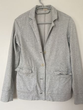 Hessnatur Blazer Gr. S Übergangsjacke grau meliert