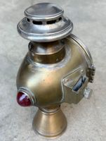 Antike, spezielle Lampe in div. Metallen, Höhe 26.5 cm