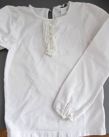 Neuwertiges H&M Langarmshirt weiss Gr. 122