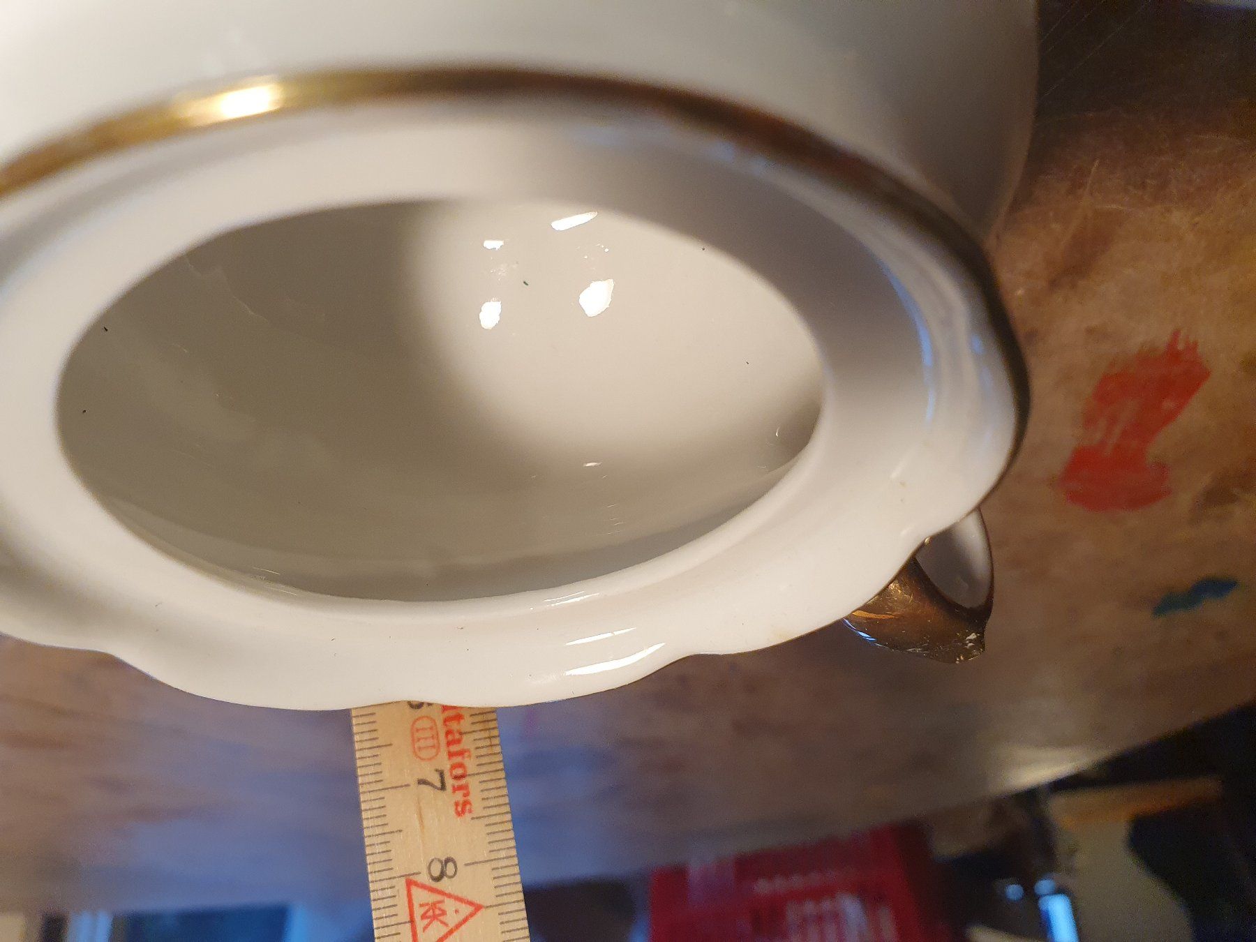 Zuccheriere: Zuckerdose weiss emailliert mit Goldrand – Usato da Zürich venduto da loosebone 7