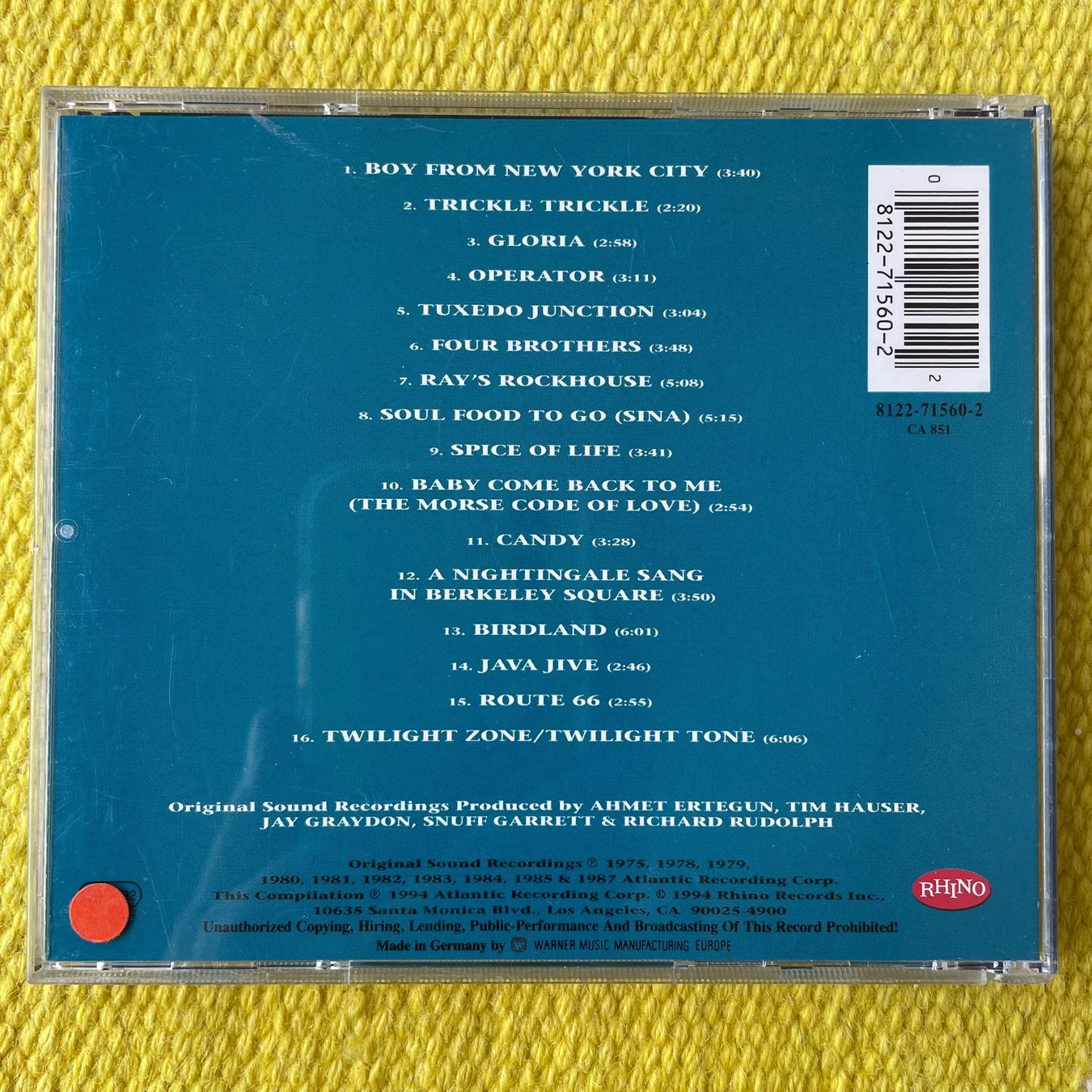 CDs: MANHATTAN TRANSFER-VERY BEST OF – Gebraucht aus Rorschacherberg von CD-Roli 1