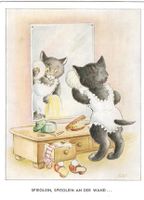 BERT-Karte, Humor, Katzen, Spiegel