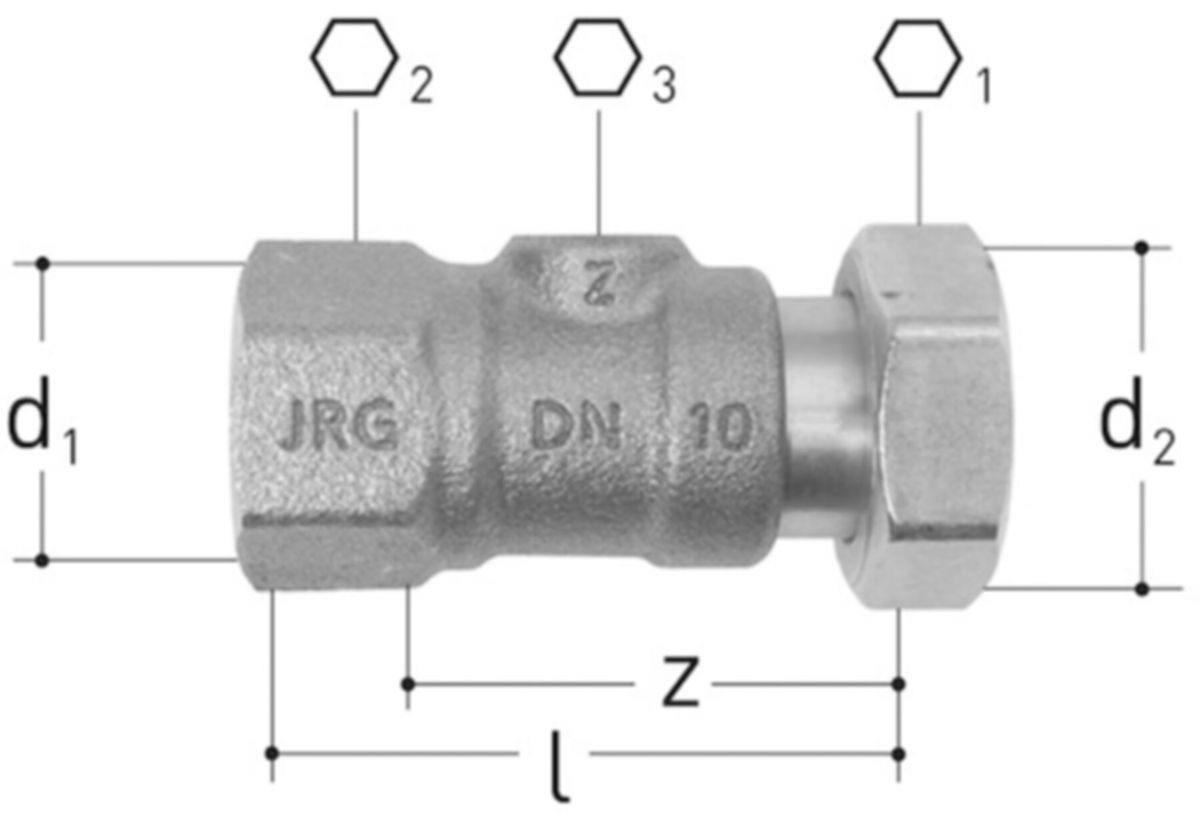 Rubinetteria: Verschraubung JRG absperrbar 1/2"-3/4" – Nuovo e nell'imballaggio originale da Bergdietikon venduto da Flodri