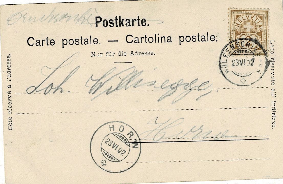 Cartoline postali: Wolfenschiessen Wolfsschlucht  1902 – Usato da Sulz AG venduto da Oberdanne8