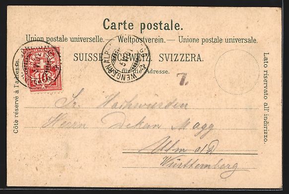 Cartes postales: Litho Wengernalp-Scheidegg, Panorama mit – D'occasion à Berlin par bartko-reher 1