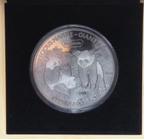 Benin 5 oz Black Premium Collection Giant Panda 5000 Francs