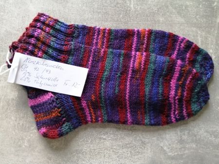 Kurzrohrsocken handgestrickt, Grösse: 42/43