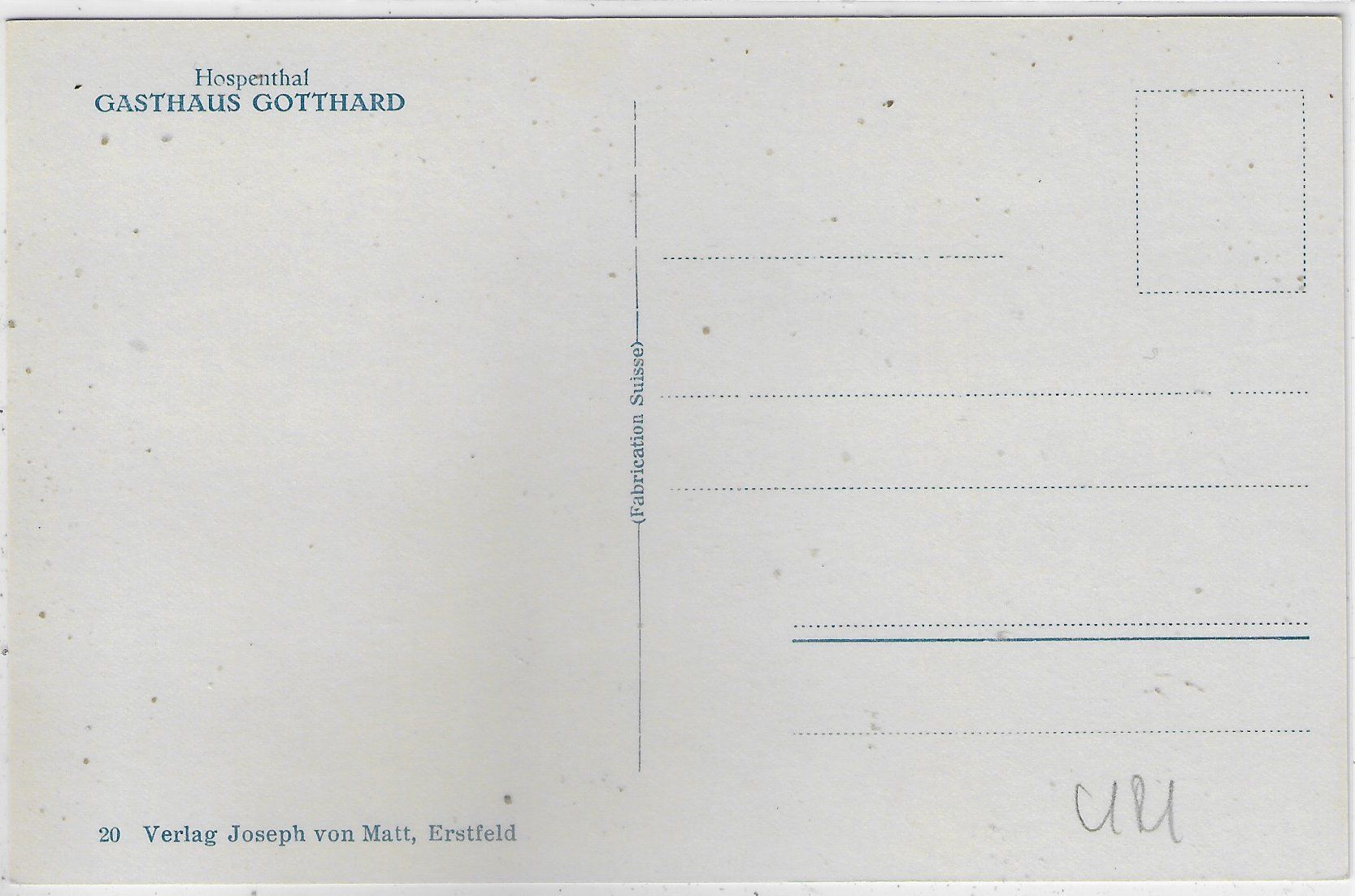 Cartoline postali: Hospenthal - Gasthaus Gotthard – Usato da Ettingen venduto da Kartenplanet 1